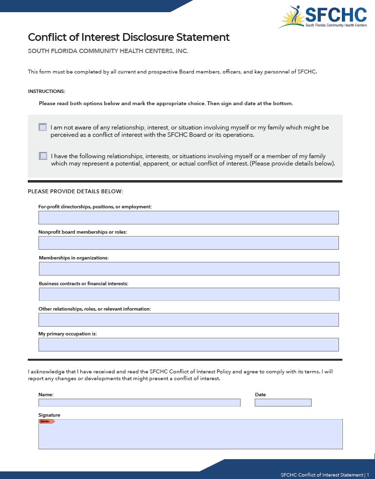 Conflict of Interest Statement